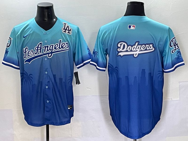 Men 2025 Los Angeles Dodgers Blank Blue Game Nike MLB Jersey style 62614